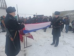 На хуторе Сысоев в последний путь проводили бойца СВО