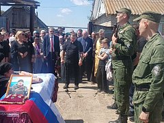 Прощание с бойцом с позывным «Ал-Гай» 