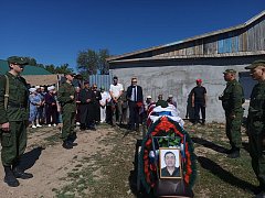 Алгайцы простились с бойцом СВО Кенжибаевым Иртаргином