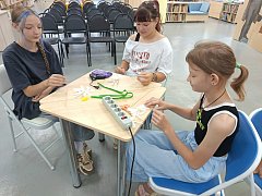 В Александрово-Гайской библиотеке прошел мастер-класс «Ромашковый лучик счастья» 