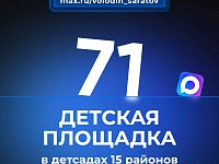 В детских садах 15 районов области будет установлена 71 новая детская площадка