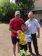 Алгайские футболисты отметили День России победой 
