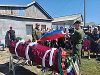 Алгайцы простились с бойцом СВО Кенжибаевым Иртаргином