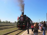 Александровогайцы встретили  ретро-поезд «Воинский эшелон»