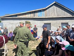 Алгайцы простились с бойцом СВО Кенжибаевым Иртаргином