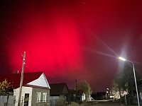 	 Жители Александрово-Гайского района наблюдали необычное сияние в небе